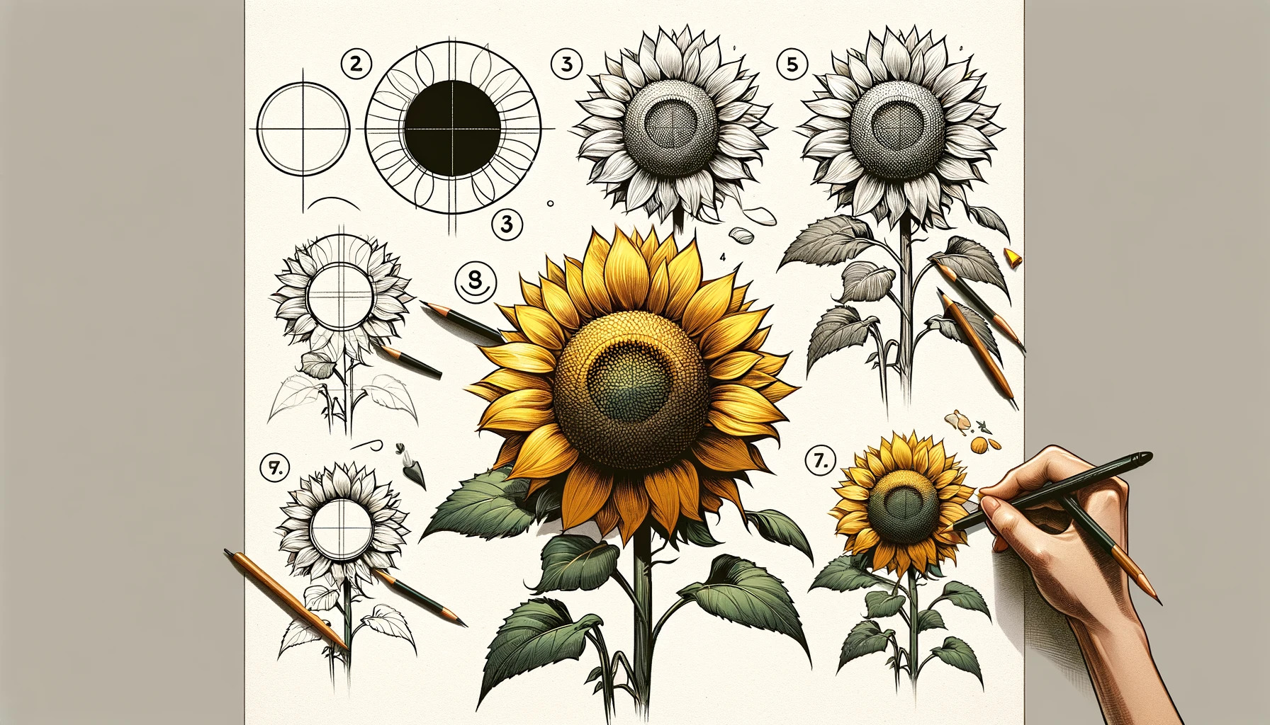 How to draw a sunflower: A step-by-step guide