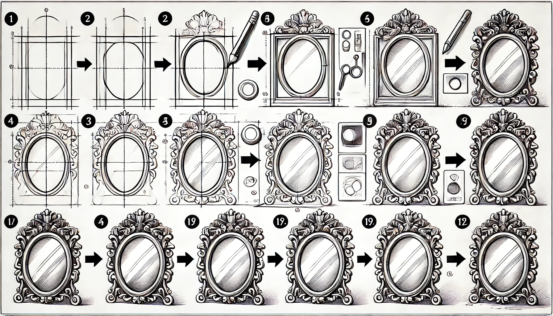 How to draw a mirror: Easy tutorial