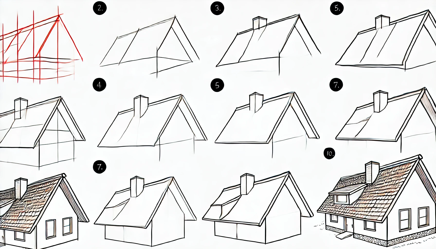 How to draw a roof: A step-by-step guide