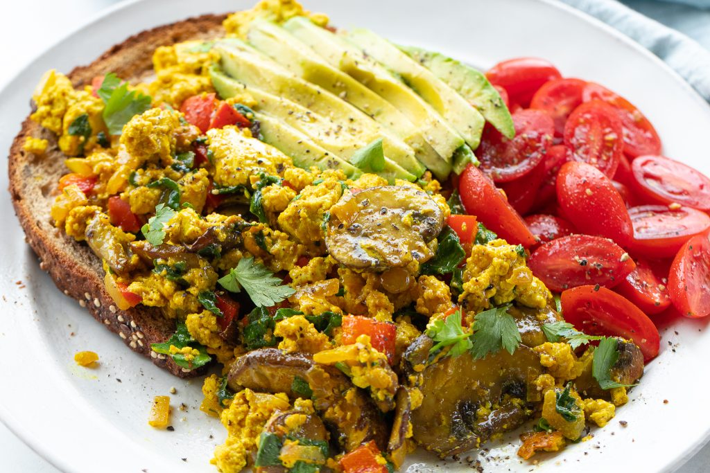 Vegan gluten free tofu scramble