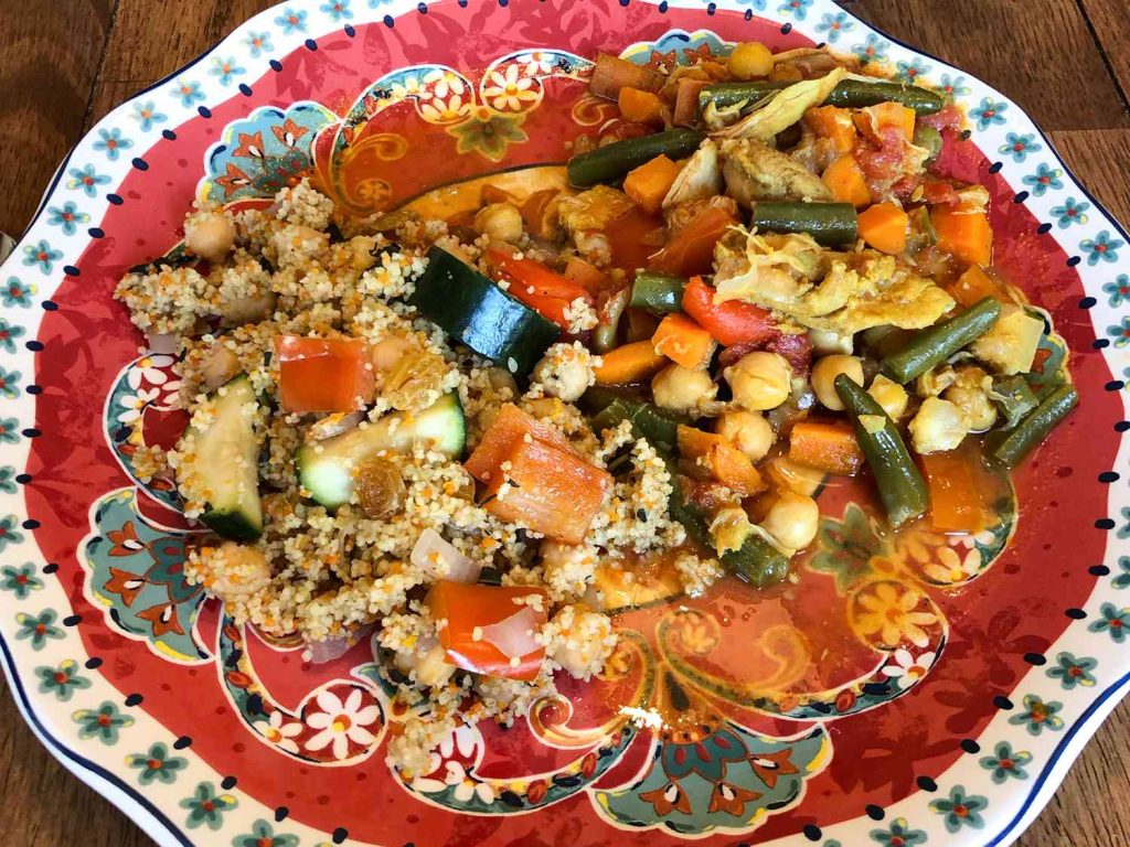 Vegan Moroccan Couscous with Vegetables