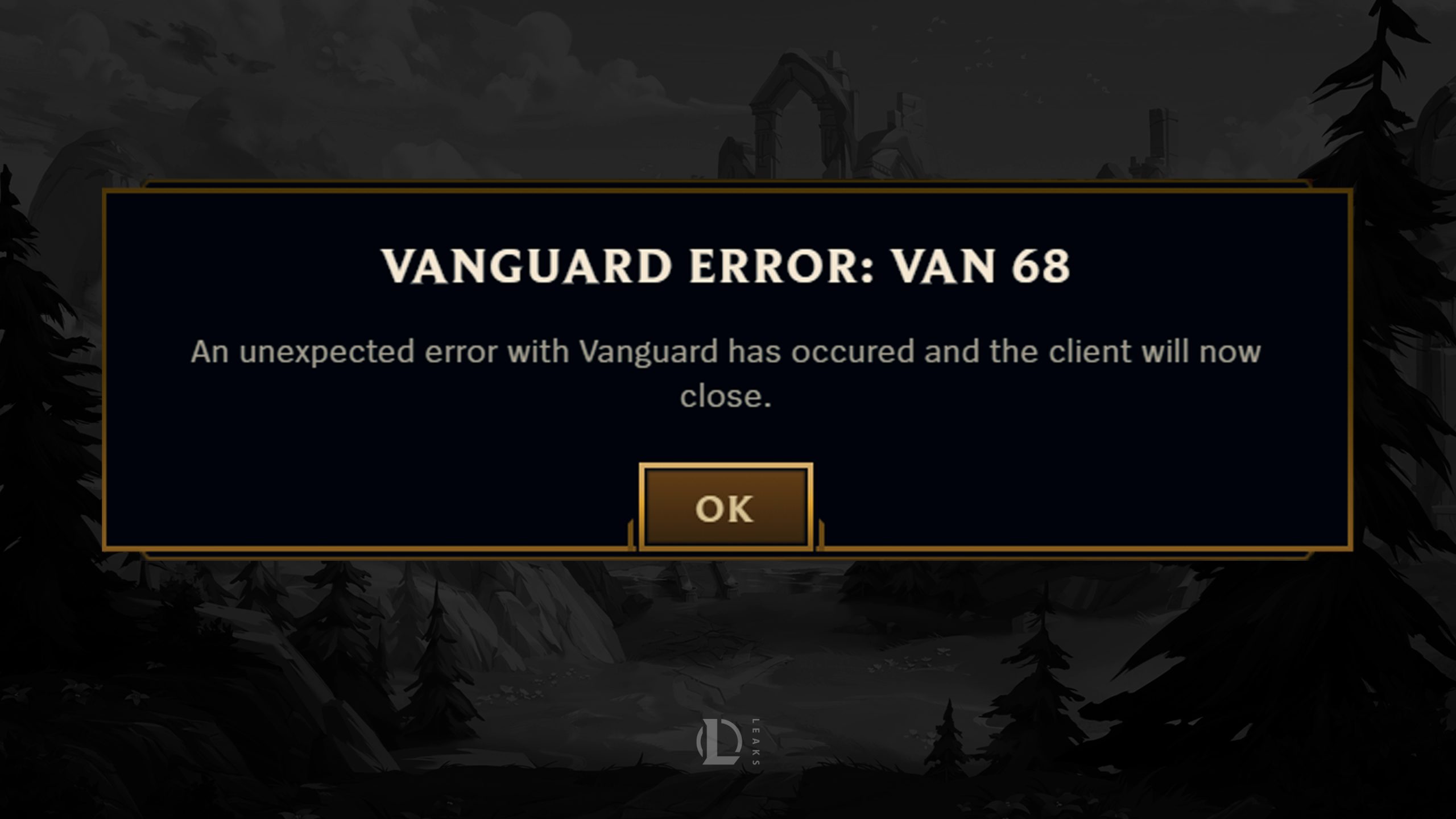 Van 68 error League of Legends: How to fix it easily