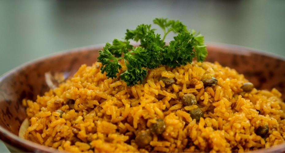 Arroz con gandules (Rice with pigeon peas)